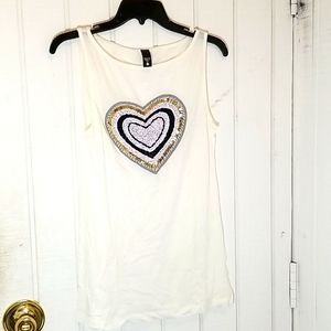 Sequin heart tunic